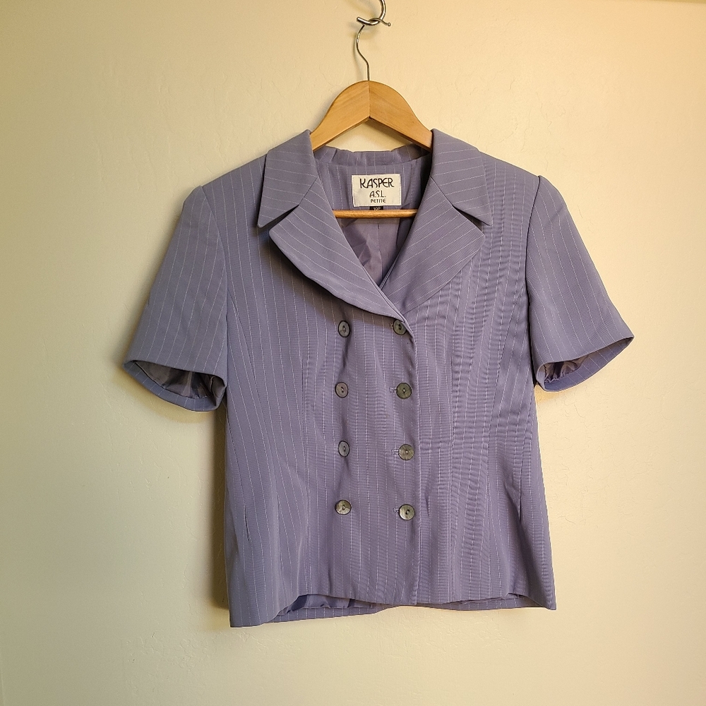 KASPER A.S.L Blazer and Skirt Set (Size: 10P) - Picture 2 of 11